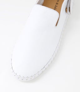 HARSIN DJ WHITE WHITE SOLE LEATHER