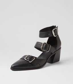 JOALA DJ BLACK BLACK HEEL LEATHER
