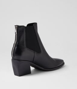 JENNIER DJ BLACK BLACK HEEL LEATHER