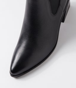 JENNIER DJ BLACK BLACK HEEL LEATHER