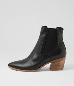 JENNIER DJ BLACK NATURAL HEEL LEATHER