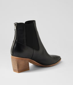JENNIER DJ BLACK NATURAL HEEL LEATHER