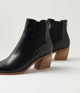 JENNIER DJ BLACK NATURAL HEEL LEATHER