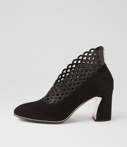 KRISSPIN DJ BLACK BLACK SHIMMER SUEDE LEATHER
