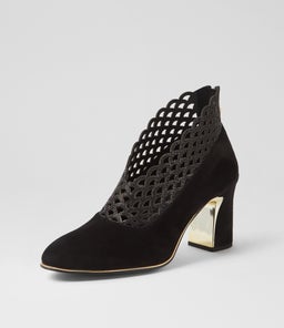 KRISSPIN DJ BLACK BLACK SHIMMER SUEDE LEATHER