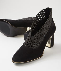 KRISSPIN DJ BLACK BLACK SHIMMER SUEDE LEATHER