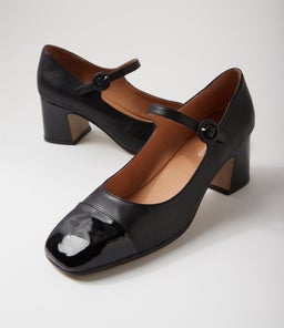 KEARIE DJ BLACK BLACK PATENT LEATHER