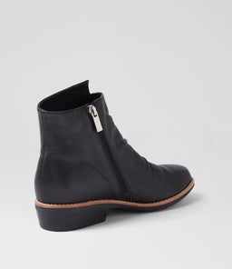 LIZZOE DJ BLACK BLACK HEEL LEATHER