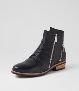 LIZZOE DJ BLACK NATURAL HEEL LEATHER