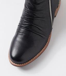 LIZZOE DJ BLACK NATURAL HEEL LEATHER