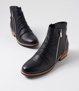 LIZZOE DJ BLACK NATURAL HEEL LEATHER