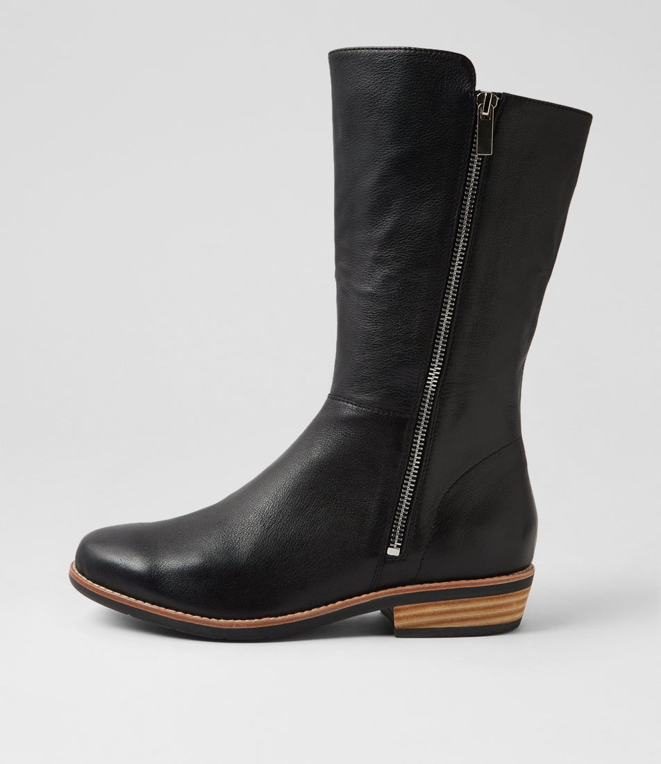 Lomar Black Natural Leather Calf Boots Lomar Black Natural Leather Calf Boots