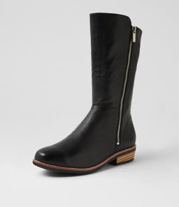 LOMAR DJ BLACK NATURAL HEEL LEATHER