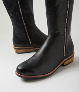 LOMAR DJ BLACK NATURAL HEEL LEATHER