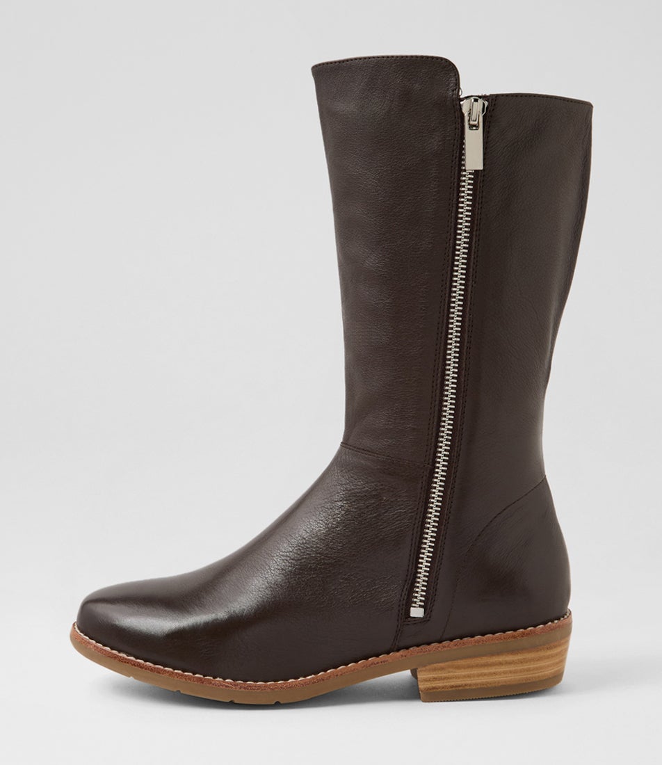 Lomar Choc Leather Calf Boots