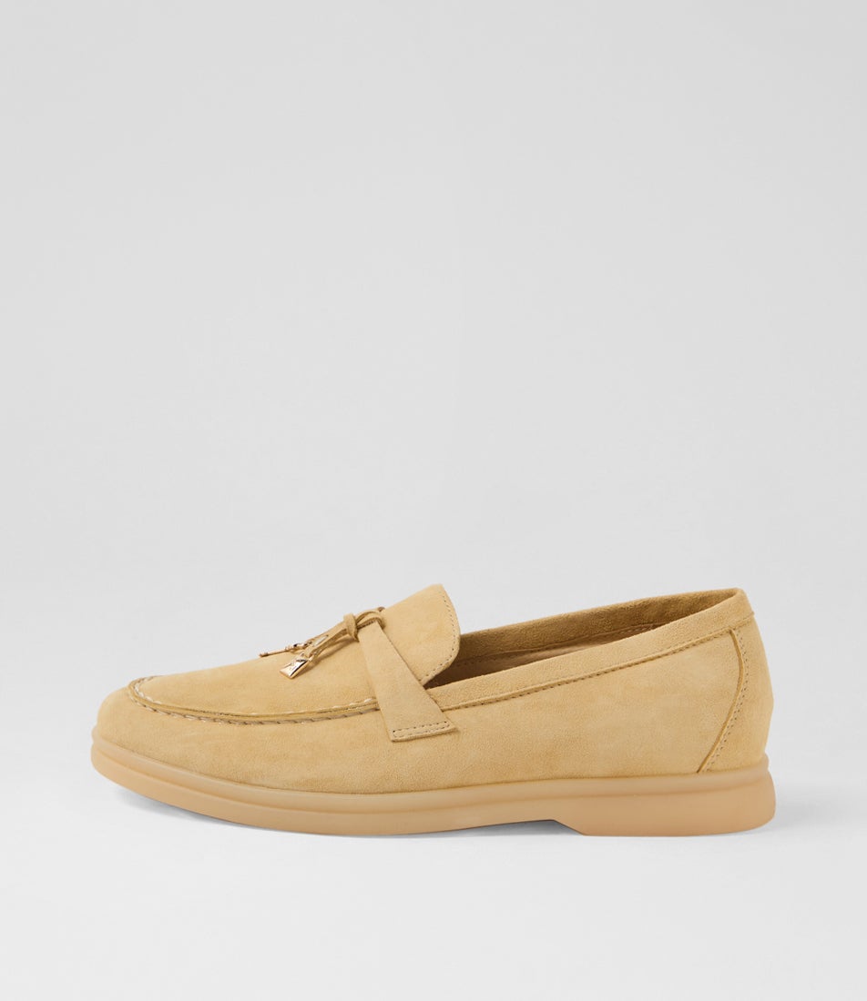 Lydea Butter Suede Loafers