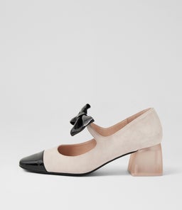 MERCEY DJ BLACK NUDE PATENT SUEDE