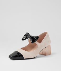 MERCEY DJ BLACK NUDE PATENT SUEDE
