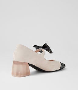 MERCEY DJ BLACK NUDE PATENT SUEDE