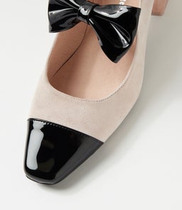 MERCEY DJ BLACK NUDE PATENT SUEDE