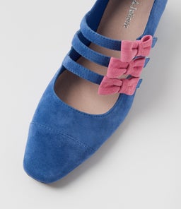 MERRYN DJ BLUE PINK SUEDE