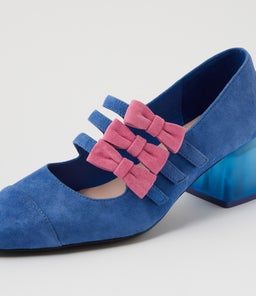 MERRYN DJ BLUE PINK SUEDE