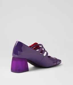 MERRYN DJ PURPLE RED PATENT SUEDE