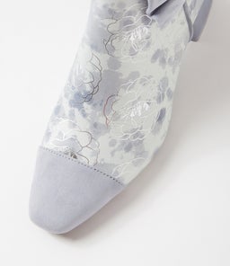 MENASHE DJ BLUEY IVORY&BLUE FLOWER SUEDE LEATHER