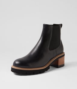 MCALISTER DJ BLACK NATURAL HEEL LEATHER