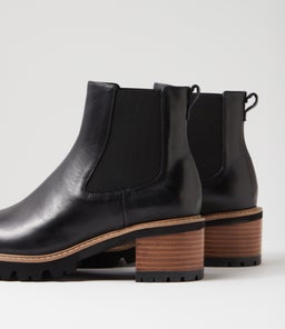 MCALISTER DJ BLACK NATURAL HEEL LEATHER