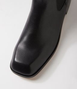 NINORI DJ BLACK BLACK HEEL LEATHER
