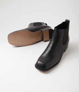 NINORI DJ BLACK BLACK HEEL LEATHER
