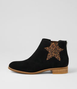 NOJIS DJ BLACK LEOPARD SUEDE ELASTIC