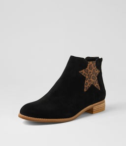 NOJIS DJ BLACK LEOPARD SUEDE ELASTIC