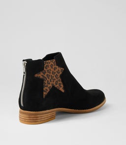 NOJIS DJ BLACK LEOPARD SUEDE ELASTIC
