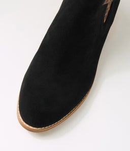NOJIS DJ BLACK LEOPARD SUEDE ELASTIC