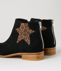 NOJIS DJ BLACK LEOPARD SUEDE ELASTIC