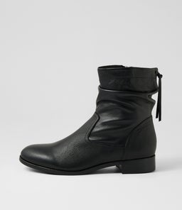 NEWELOS DJ BLACK BLACK HEEL LEATHER