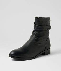 NEWELOS DJ BLACK BLACK HEEL LEATHER
