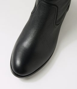NEWELOS DJ BLACK BLACK HEEL LEATHER