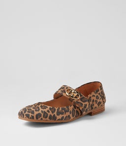 PELISK DJ CAMEL LEOPARD SUEDE