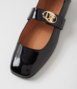 PELISK DJ BLACK BLACK HEEL PATENT LEATHER