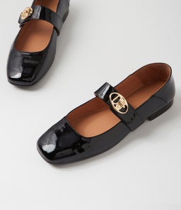 PELISK DJ BLACK BLACK HEEL PATENT LEATHER