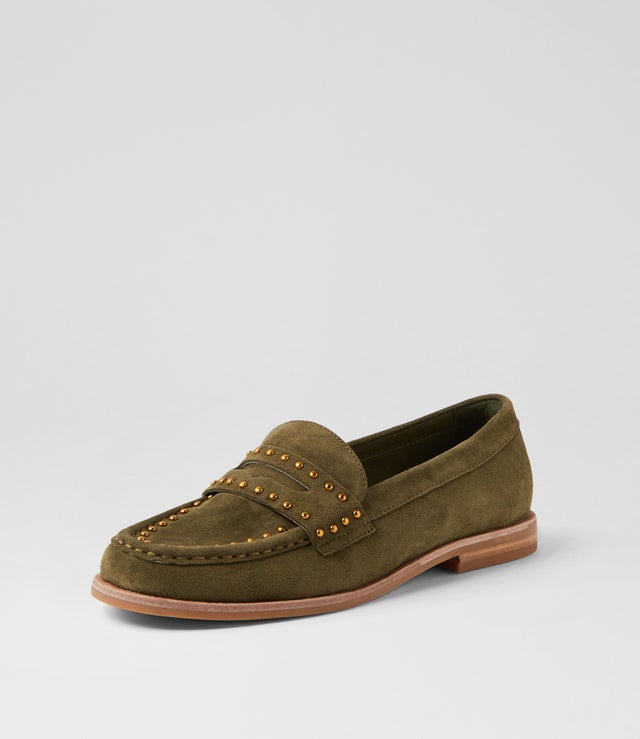 Quatta Quatta Olive Suede Loafers