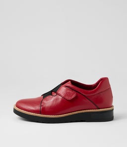 REINYS DJ DK RED BLACK LEATHER PATENT