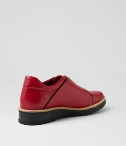 REINYS DJ DK RED BLACK LEATHER PATENT