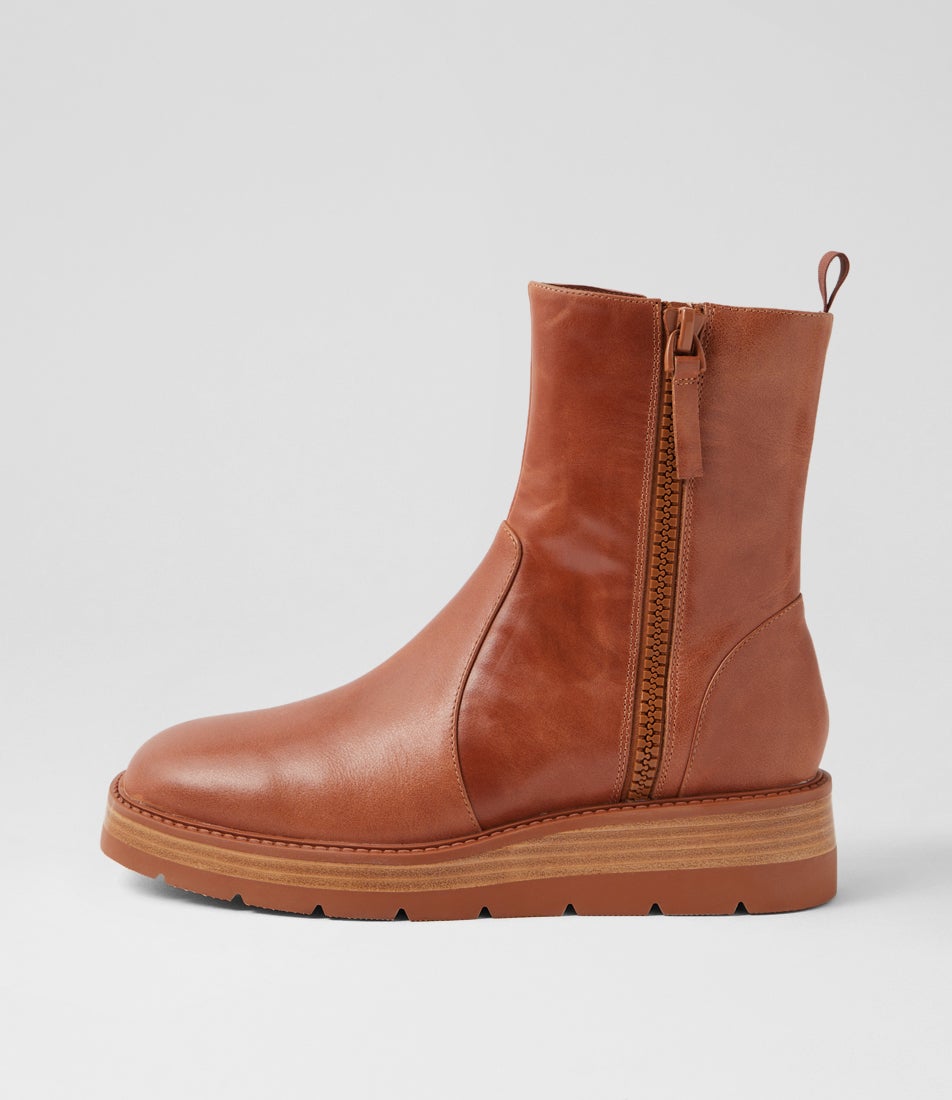 Thans Brandy Natural Leather Ankle Boots Thans Brandy Natural Leather Ankle Boots