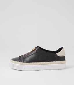 TAYORA DJ BLACK WHITE SOLE LEATHER