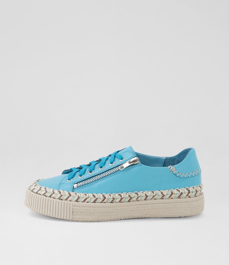 Tarbes Aqua Almond Leather Sneakers Tarbes Aqua Almond Leather Sneakers