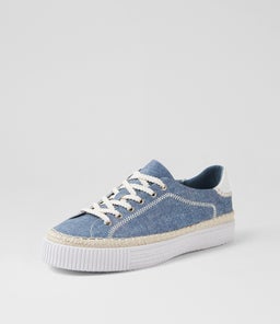 TYCHA DJ BLUE DENIM WHITE LEATHER